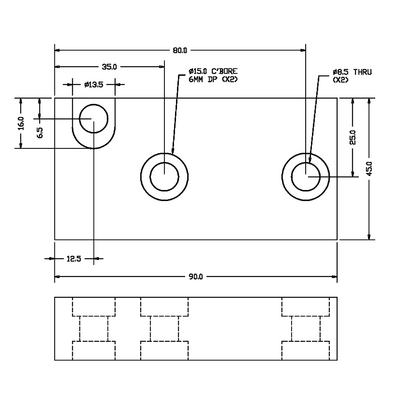 56-100-1 MODULAR SOLUTIONS DOOR PART<br>DOOR CHAIN FRONT CLAMP KIT - ANSI 40